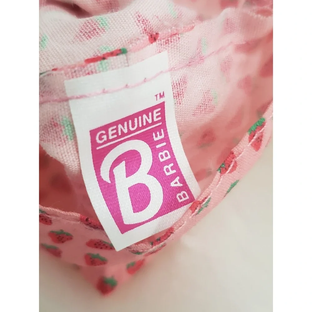 BARBIE FASHION VINTAGE‎ PINK STRAWBERRY PRINT  SKIRT SPRING Y2K